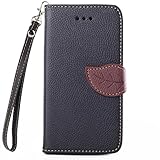 Motorola Moto G (2nd generation) Case, IVY Black - Leaves Magnetic Snap Series Wallet Card Flip Synthetic Holster Leather Stand With Lanyard Case Cover Skin For Motorola Moto G (2nd generation)