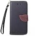 Motorola Moto G (2nd generation) Case, IVY Black - Leaves Magnetic Snap Series Wallet Card Flip Synthetic Holster Leather Stand With Lanyard Case Cover Skin For Motorola Moto G (2nd generation)