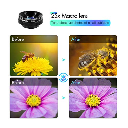 image for 10 in 1 Phone Lens Kit, RAGU 12X Zoom Telephoto Lens, 25X Macro Lens, 