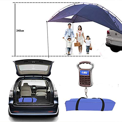 Inlovearts Tente Extérieure De Neige Et De Pluie De Voiture, Camping En Plein Air, Tente De Camping-car Familial, Tente à Hayon Côté Voiture, Tente De Voiture De Tente D’ombre 350 * 240 * 105cm