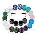 Oyaface 22 Pcs Mixed Stone Ear Plugs Kit Stretching Earrings Gauges Set Saddle Double Flare Expander Tunnels for Men Women Earrings Body Piercing Jewelry