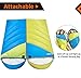 FUNDANGO Oversized Sleeping Bag -4 Season Warm Weather Winter, Lightweight, Waterproof-Great Adults & Kids - Excellent Camping Gear Equipment, Traveling Outdoor Activities.(Single)