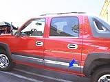 Made In USA! 2002-06 Chevy Avalanche W/Fender Flare Rocker Panel Chrome Stainless Steel Body Side Moulding Molding Trim Cover 6