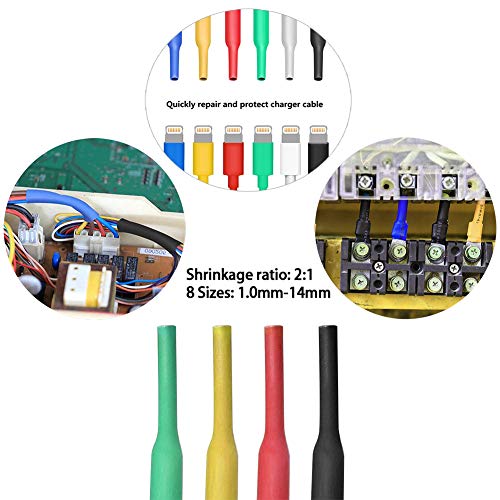 100pcs Heat Shrink Butt Connectors, QY Solder Seal Wire Connectors - Waterproof Insulated Marine Automotive Electrical Terminals + 328PCS Heat Shrink Tubing 2:1 Wire Shrink Wrap Kit