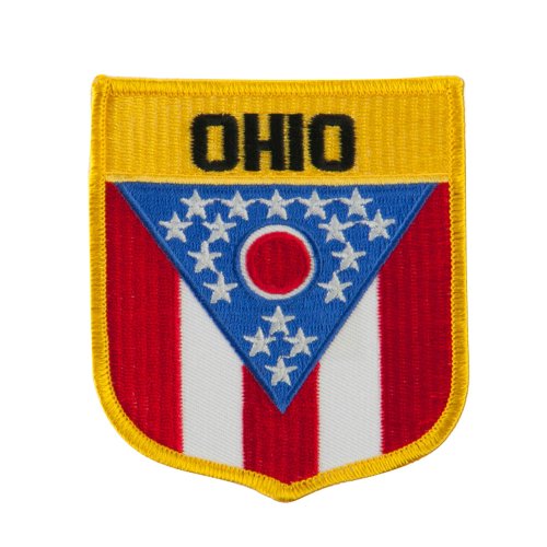 Eastern State Flag Embroidered Patch Shield - Ohio OSFM