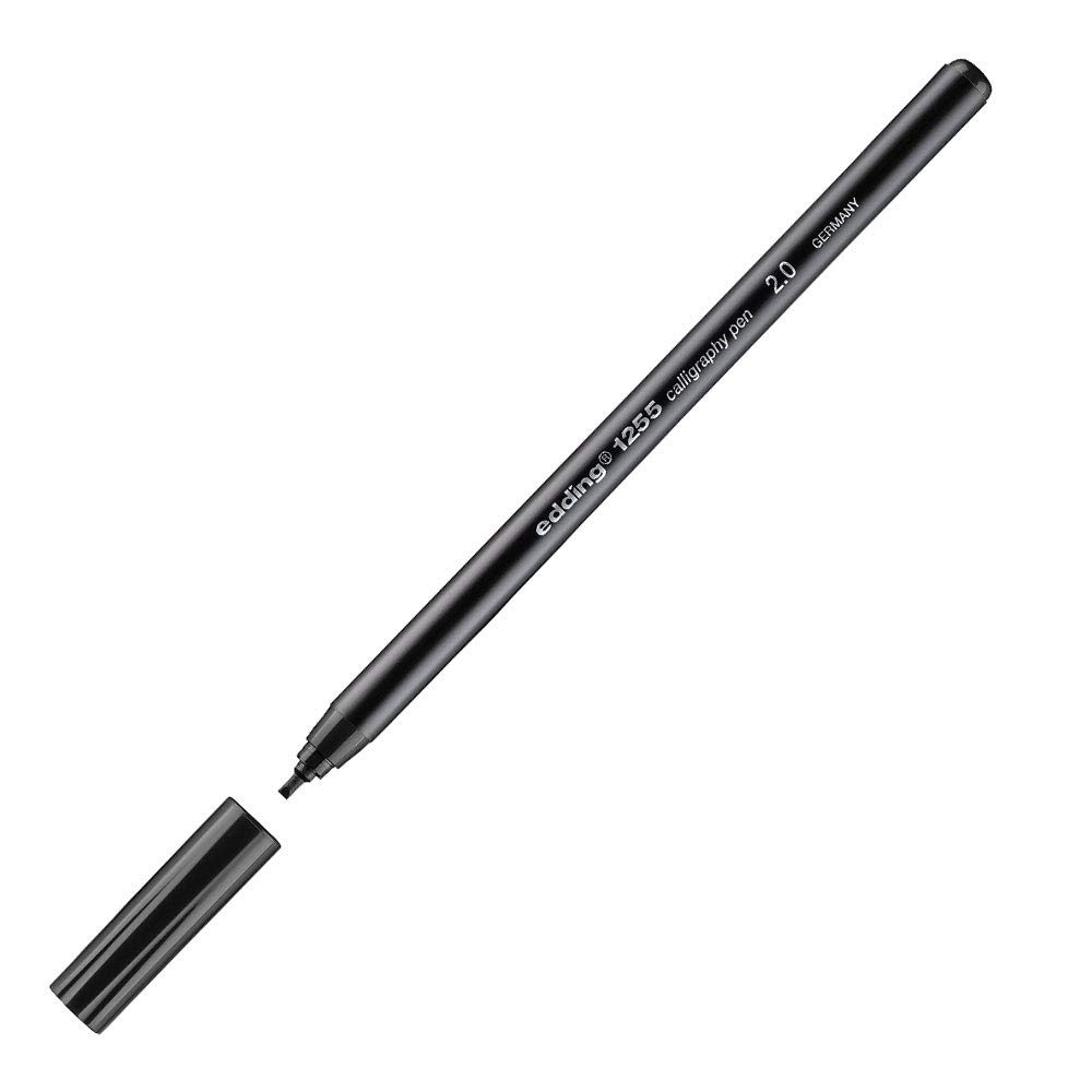 edding 1255 Calligraphy Fibre Tip Pen Black 2mm