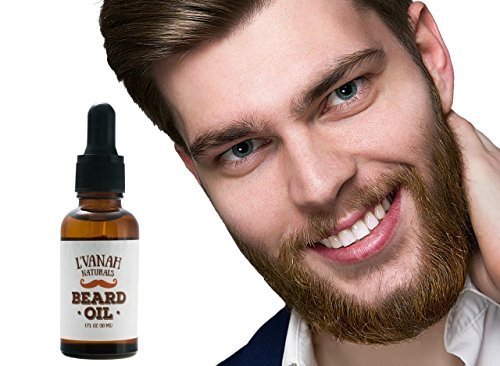 L'vanah Naturals Premium Beard Oil and Leave-In Conditioner - 100% Pure & Unscented - For Groomed Beard Growth, Mustache, Face and Skin - Soften Your Beard and Stop Itching