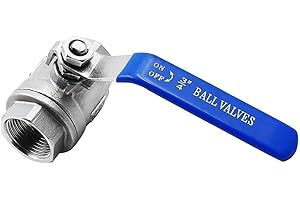 Liyquint 3/4" NPT Ball Valve, 304 Stainless Steel Full Port Ball Valve, 304 Stainless Steel Full Port Two Piece Ball Valve, 3