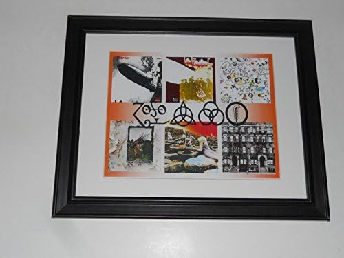 Framed Led Zeppelin Album Art 1968-'75 I, II, III, IV Physical Graffiti 14"x17"
