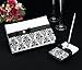 Lillian Rose Black and White Damask Wedding Guest Book Pen Set (GB735 BD)