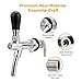 FERRODAY Short Shank Adjustable Faucet Brass Body Stainless Steel Core Draft Beer Faucet No-Rust Plated Beer Faucet for Kegerator Adjustable Beer Tap for Homebrew 5/16 Barbed Fitting Beer Tap