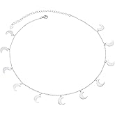 Sterling Silver Jewelry Choker Necklace Pendant Disc Chain Statement Necklace For Women 13+3 inches