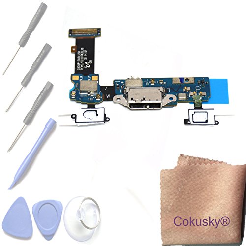 Cokusky USB Charger Charging Port Flex Cable Dock Connector USB with Mic Microphone Repair for Samsung Galaxy S5 i9600 (G900P Sprint)