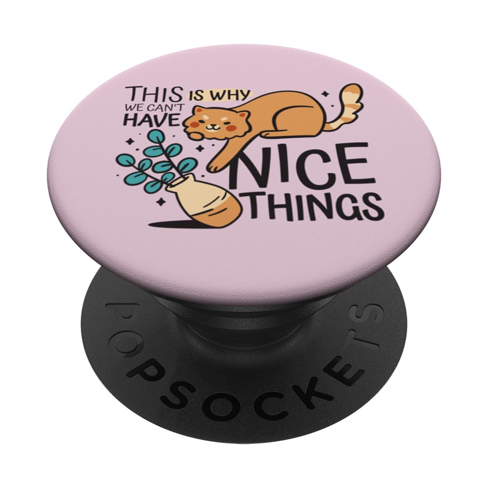 This is Why We Can't Have Nice Things Funny Cat Graphic PopSockets Swappable PopGrip