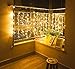 DLPIN 304 LED Window Curtain Fairy Lights with UL Listed for Wedding Home Party
