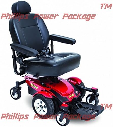 Pride Mobility - Jazzy Select 6 - Power Chair - Jazzy Red - PHILLIPS POWER PACKAGE TM - TO $500 VALUE