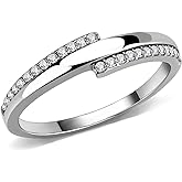 Jude Jewelers Stainless Steel Eternity Style Wedding Band Ring