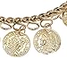 Rubie's Costume Co. Women's Gold Coins Bracelet Costume Accessory, As Shown, One Size