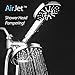AirJet-700 3-in-1 High Pressure Luxury Rainfall Shower Combo with High-Velocity Flow Accelerator(TM) Hydro-Engine for More Power with Less Water! Height-Extend Design / Dual Push-Button Flow Control