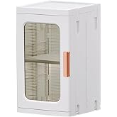 CXCJAI Mini Storage Cabinet with Doors and Shelves Countertop Cabinet Bathroom Storage Kitchen Cabinet with Adjustable Shelf Cabinet Organizer Toilet Paper Linen Closet 1 Layer(White)