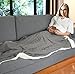 Catalonia Cable Knit Sherpa Throws, Reversible Super Soft Sherpa Sweater Blanket Warm Cozy for Couch Bed 60x50 Gray