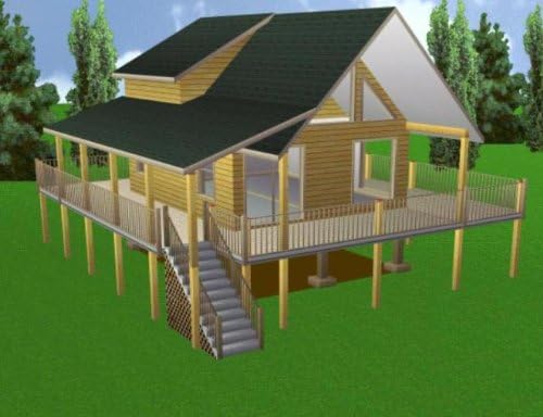 Amazon Com Easy Cabin Designs 20x24 Cabin W Loft Plans Package