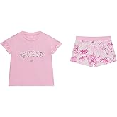GUESS baby-girls Eco Short Sleeve T-shirt and Active Shorts Set