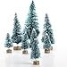 Factory Direct Craft Set of 32 Assorted Size Miniature Sisal Trees for Tabletop Decoration Holiday Displays and Christmas Decorations