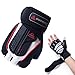JIUSY Strong Power Gym Gloves Cross Training Weight Lifting Dumbbell Sports Barbell Fingerless Half Finger Gloves Fitness Workout
