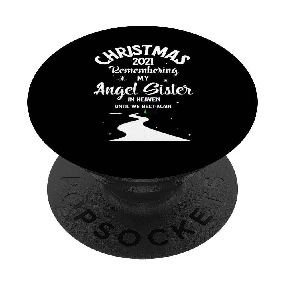 Christmas Sweater - My Angel Sister in Heaven In Memorial PopSockets Swappable PopGrip