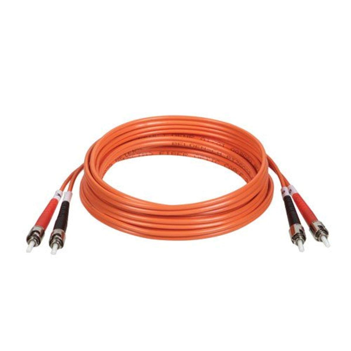 Tripp Lite 5m Fibre Optic Cable - 2x ST to 2x ST - Orange - OFNR Rated - Compatible with Server, Network Switch, Router