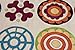 Feraghan/New City Kids Playful Contemporary Modern Circles Area Rug, 2' x 3', White/Yellow/Green/Orange/Light Blue