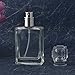 Enslz Square Flint Perfume Atomizer Refillable Glass Empty Spray Applicator Clear Bottle With Cap for Travel 30ml