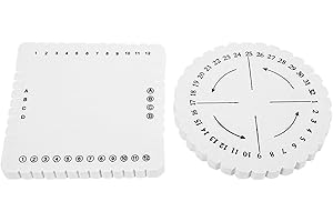 Kodrily Friendship Bracelet Maker, EVE Friendship Bracelet Board, White Weaving Disk Loom Small Braiding Disks Disc Hand Rope Weaving Loom 2Pcs for Fine Thread Wire Beading