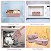 Bento Box for Kids Bento Box for Adults, lunch box with 3 Compartments, Wheat Straw Leakproof Microwave Safe Lunch Box Food Container(Stainless Spoon Fork Included,Pink)