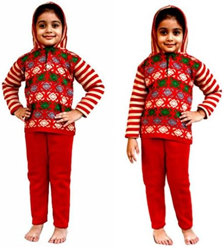 PoshTots London sizes 1-4 yrs Import quality Red Xmas knitted christmas heat trap nightsuit tracksuit elf santa outfit winter pj pyjama