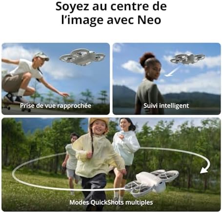 Bundle Motion Fly More DJI Neo, Mini Drone avec Caméra 4K UHD pour Adultes