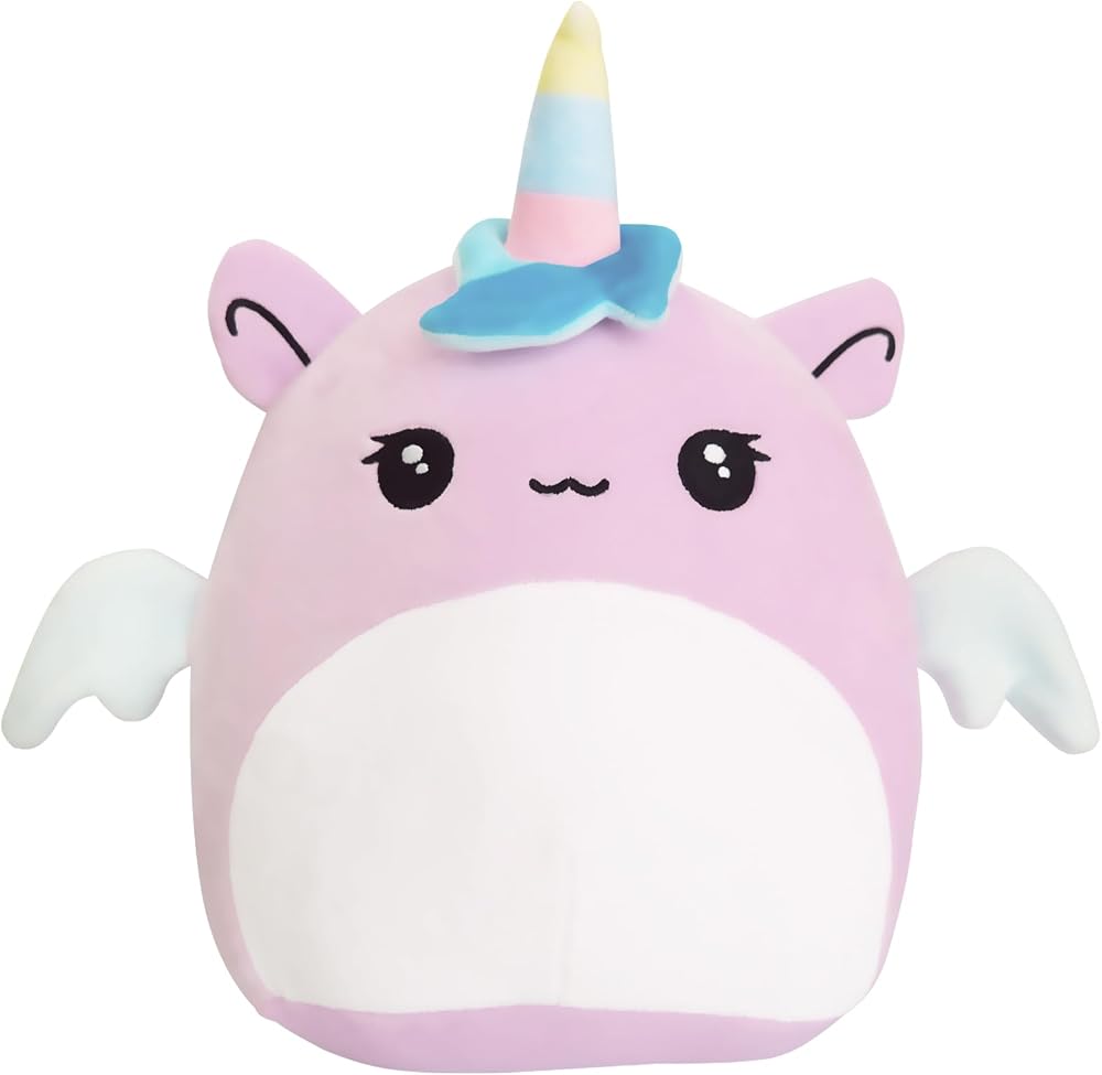 POPOYU 20cm Unicorn Plush Pillow Toy Cute 3D Stuffed Unicorn Gift Kid Girls
