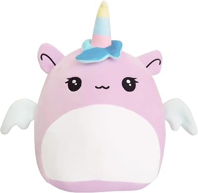 POPOYU 20cm Unicorn Plush Pillow Toy Cute 3D Stuffed Unicorn Gift Kid Girls