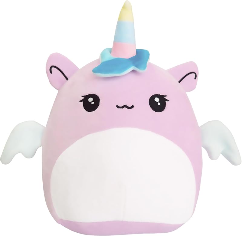 POPOYU 20cm Unicorn Plush Pillow Toy Cute 3D Stuffed Unicorn Gift Kid Girls