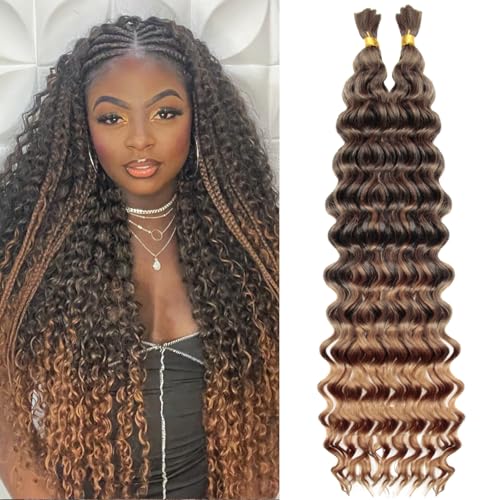 YXCHERISHAIR Boho Hair For Braids Curly Braiding Hair,2Bundles,18inch,1B/27 at Amazon