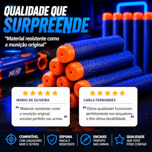 Kit de Dardos para Lançador Nerf e Arminhas de Pressão (48)