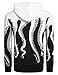 COOFANDY Octopus Print Hoodies Sport Hooded Sweatshirts Fashion Pullover Hoodie,Black,Medium