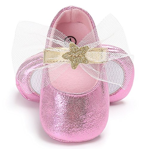 Fire Frog Baby Girls Mary Jane Shoes Stars Bow Wedding Princess Dress Costume Infant Toddlers Prewalker