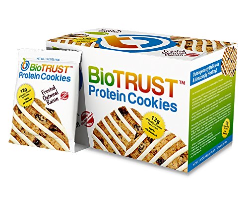 BioTrust Protein Cookies - Oatmeal Raisin, 12 Cookies