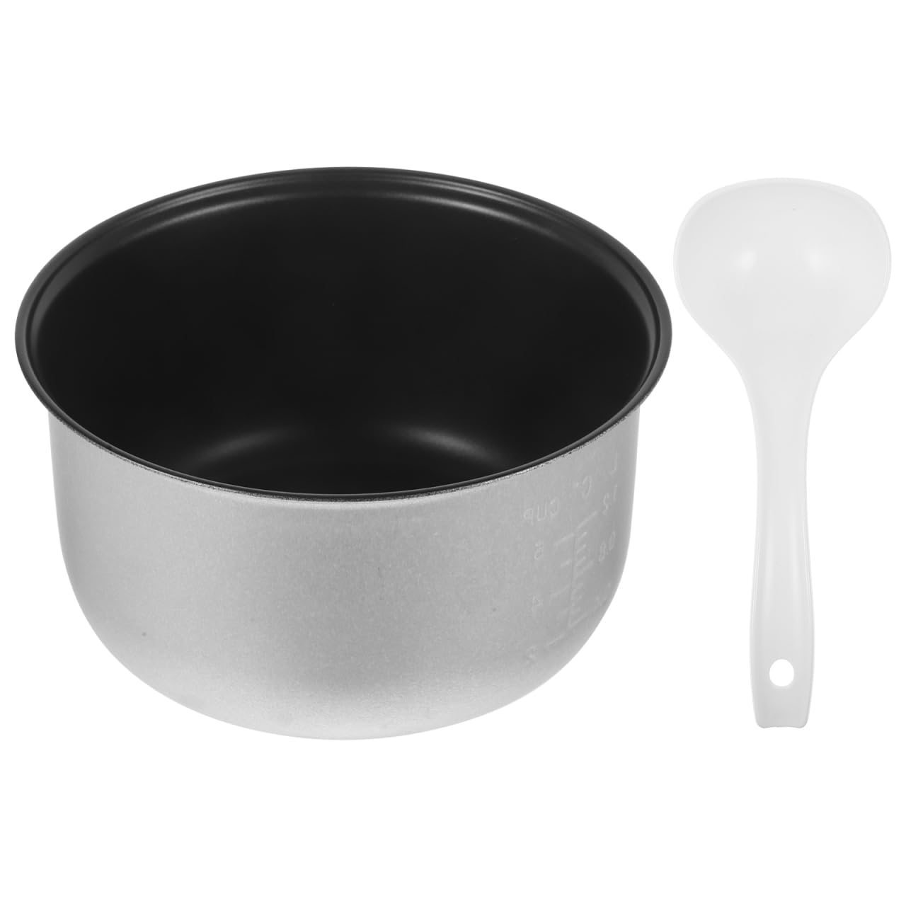 Photo 1 of SHOWERORO Rice Cooker Liner Stainless Steel Container Interior Accessories Griddle Grill Accessories Rice Cooker Insert Ceramic Inner Pot Rice Maker Interior Pot Cooker Cooking Pot 3l Metal