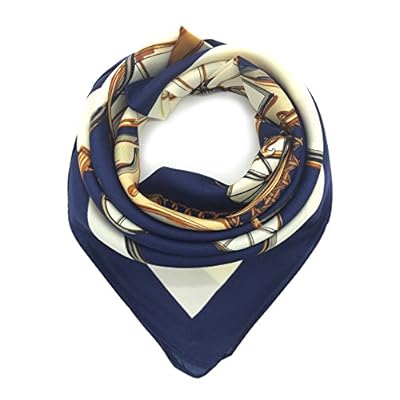 YOUR SMILE 100% Silk Scarf Women's Fashion Pattern Large Square Satin Headscarf Headdress 24''x24'' YOUR SMILE 100% Silk Scarf Women's Fashion Pattern Large Square Satin Headscarf Headdress 24''x24''