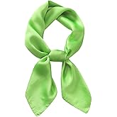 Silk Feeling Head Scarf Solid Color Square Neck Scarf for Women Lightweight Handbags Hair Scarves Gift