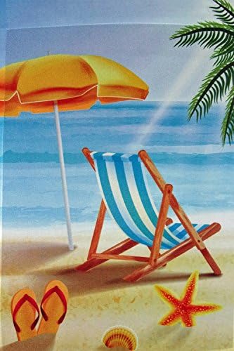 Beach Chair Nautical Garden Flag Summer Seashore Seashell Flip Flops 12" x 18"