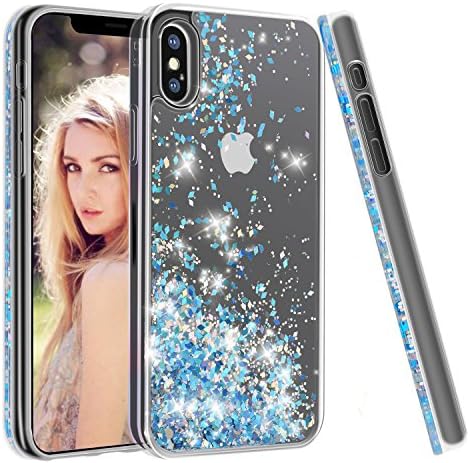 iPhone X Case,Soundmounds iPhone X,iPhone 10 Glitter Flowing Liquid Floating Fashion Bling Case Cover for iPhone X